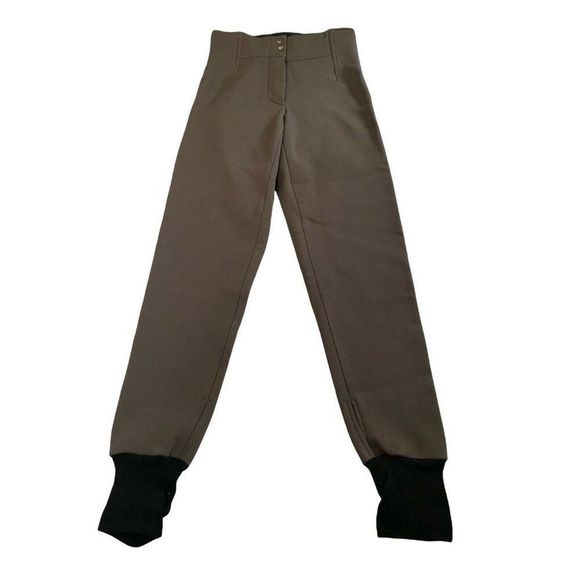 Belfe & Belfe Brown Stretch Poly Knit Ski Pants Italy 42 Vintage? snow ski - Picture 1 of 9